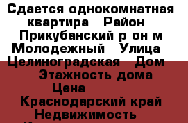 Сдается однокомнатная квартира › Район ­ Прикубанский р-он м.Молодежный › Улица ­ Целиноградская › Дом ­ 4/2 › Этажность дома ­ 7 › Цена ­ 10 000 - Краснодарский край Недвижимость » Квартиры аренда   
